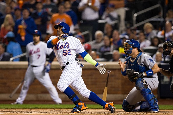 Yoenis Cespedes #52 of the New York Mets