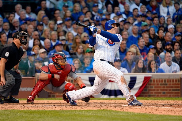 Anthony Rizzo #44 of the Chicago Cubs