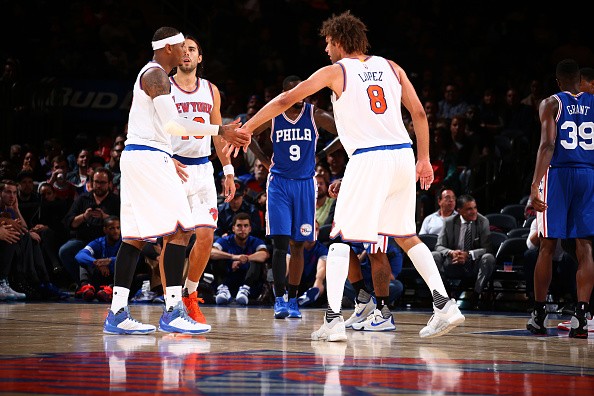 Carmelo Anthony #7 of the New York Knicks