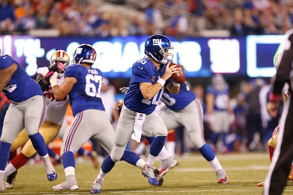 Eli Manning #10 of the New York Giants 