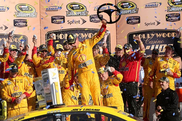 Joey Logano, driver of the #22 Shell Pennzoil Ford