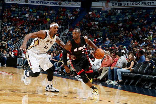Dwyane Wade #3 of the Miami Heat  