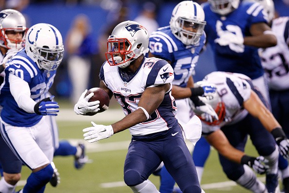 Dion Lewis #33 of the New England Patriots