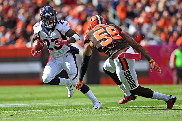 Running back Ronnie Hillman #23 of the Denver Broncos