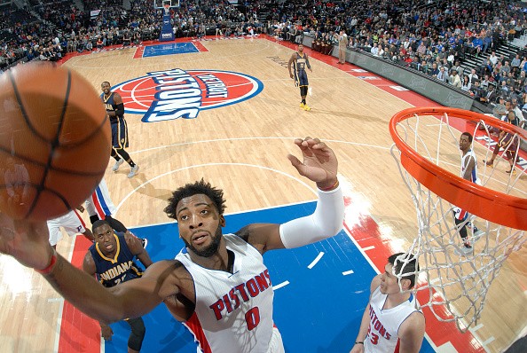 Andre Drummond #0 of the Detroit Pistons 