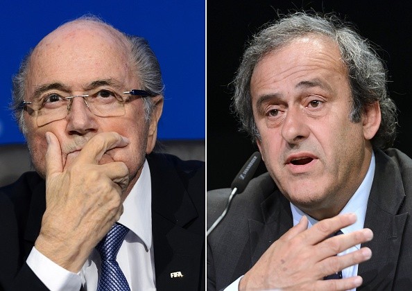 FIFA president Sepp Blatter, UEFA President Michel Platini 