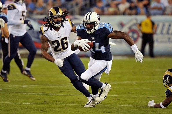 Wide receiver Hakeem Nicks #14 of the Tennessee Titans 