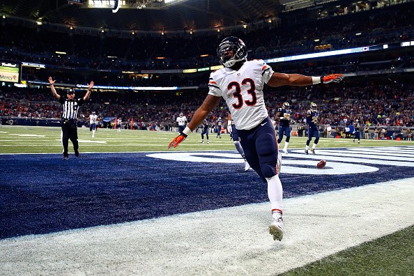 Jeremy Langford #33 of the Chicago Bears