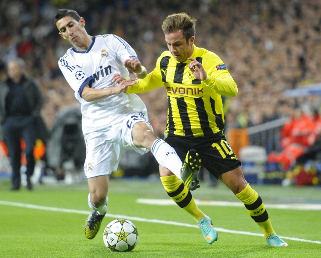 Mario Gotze Borussia Dortmund Angel Di Maria Real Madrid