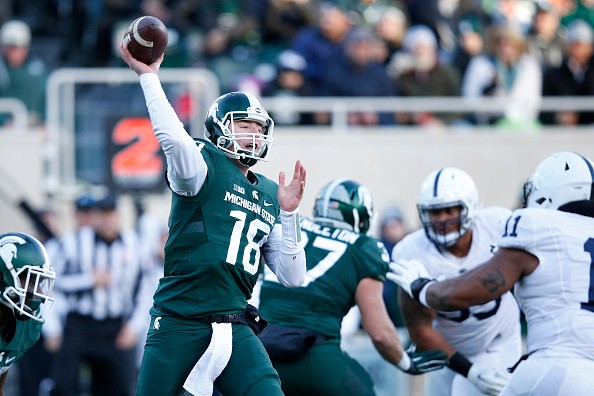 Connor Cook #18 of the Michigan State Spartans