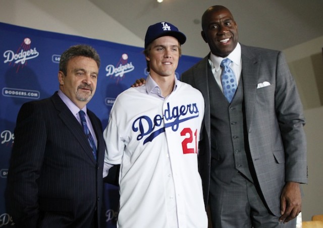 Los Angeles Dodgers new right-handed pitcher Zack Greinke 