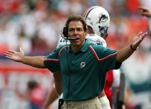 Miami Dolphins head coach Nick Saban