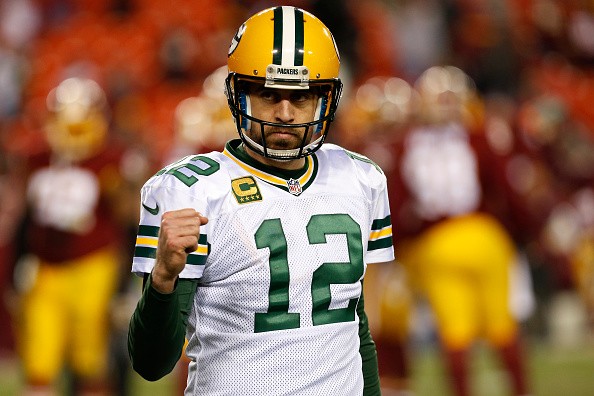 Quarterback Aaron Rodgers #12 of the Green Bay Packers 
