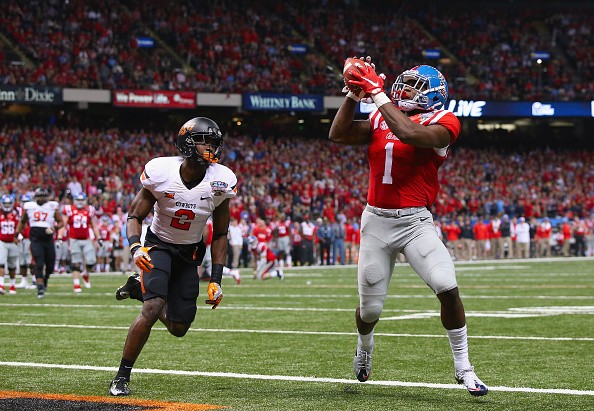 Laquon Treadwell #1 of the Mississippi Rebels 