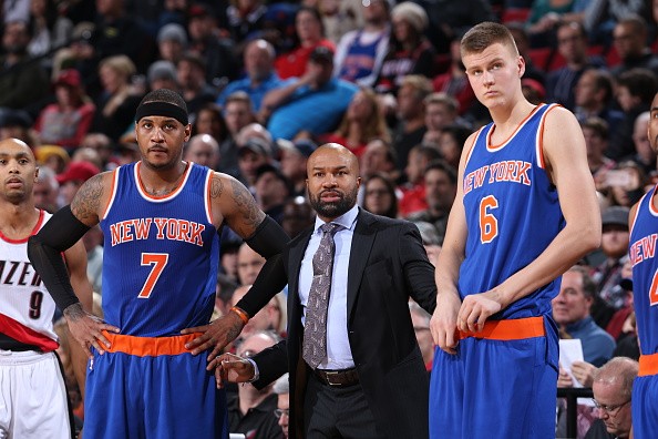 Head Coach Derek Fisher of the New York Knicks 