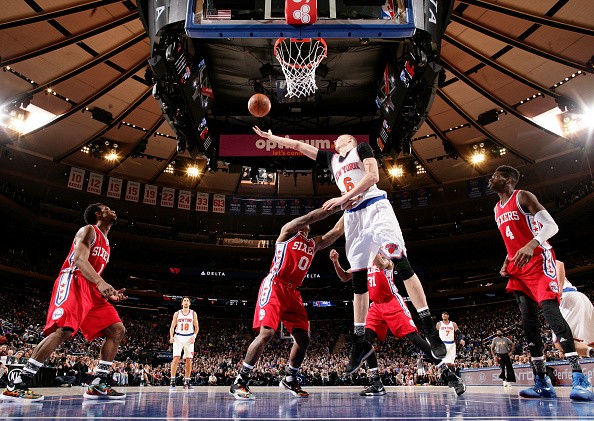 Kristaps Porzingis #6 of the New York Knicks
