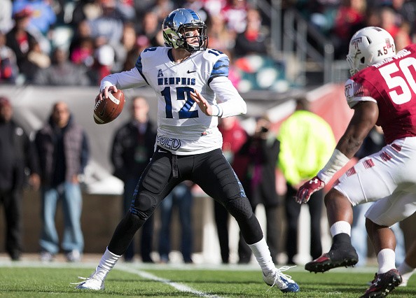 Paxton Lynch #12 of the Memphis Tigers 