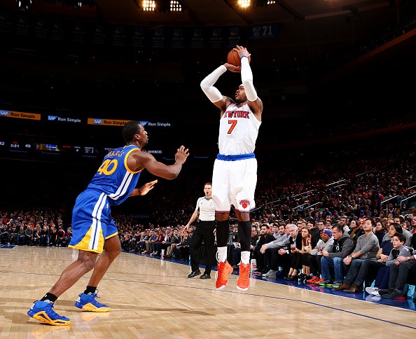 Carmelo Anthony #7 of the New York Knicks