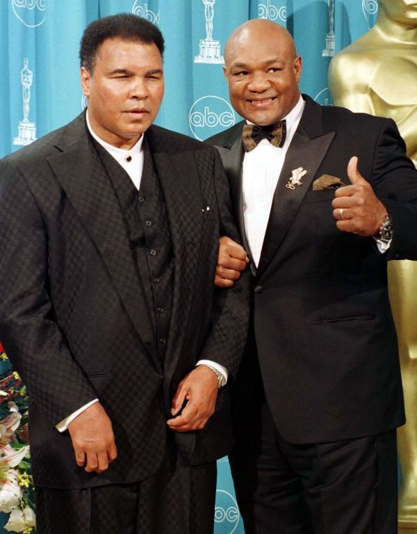Foreman and Muhammad Ali