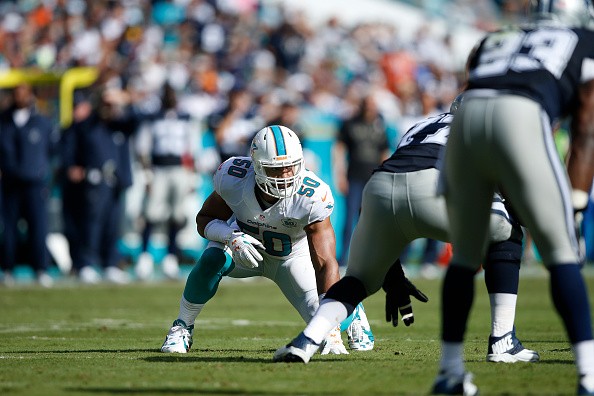 Olivier Vernon #50 of the Miami Dolphins