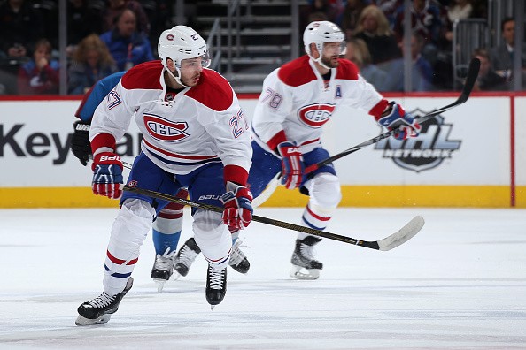 Alex Galchenyuk #27 and Andrei Markov #79 of the Montreal Canadiens