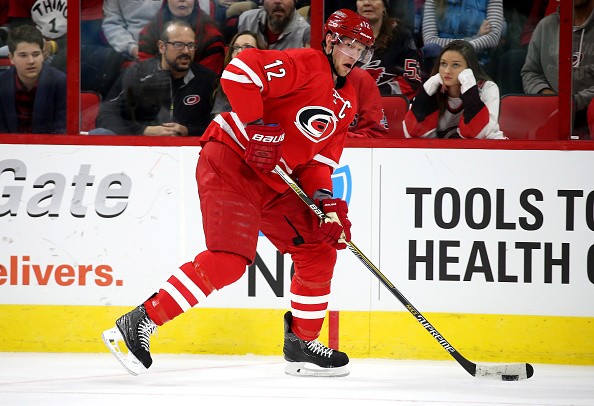 Eric Staal #12 of the Carolina Hurricanes