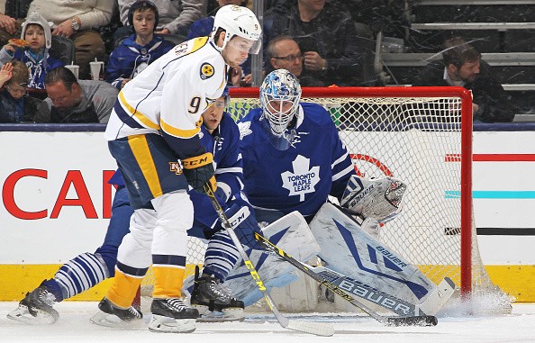 James Reimer #34 of the Toronto Maple Leafs 