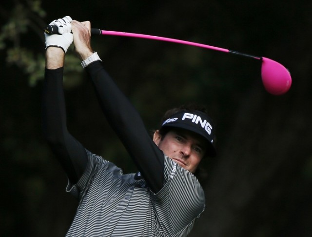 Bubba Watson tees off on the sixth hole during the Pro-Am