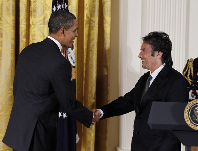 U.S. President Barack Obama honors actor Al Pacino