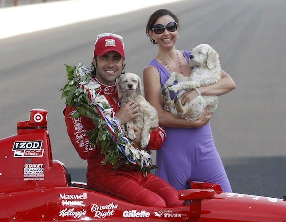 Chip Ganassi Racing driver Dario Franchitti of Scotland with his wife actress Ashley Judd