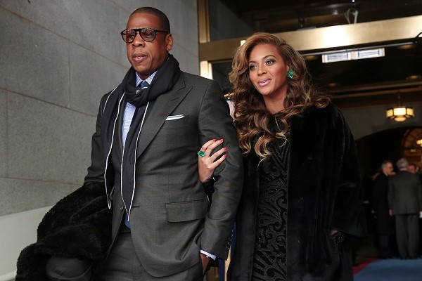 Recording artists Jay-Z and Beyonce 