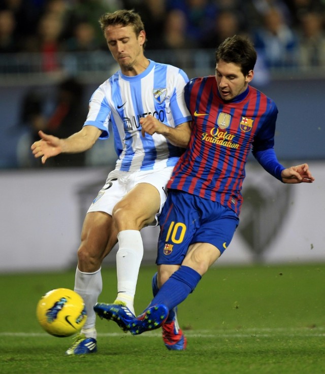 Nacho Monreal Malaga Lionel Messi Barcelona