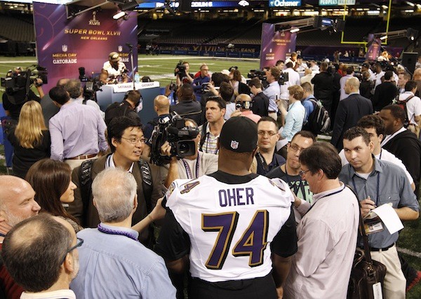 Baltimore Ravens tackle Michael Oher