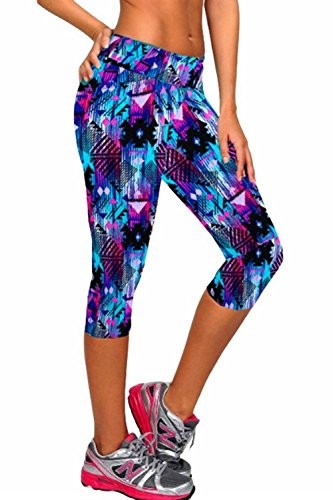 women's exercise capris with pockets
