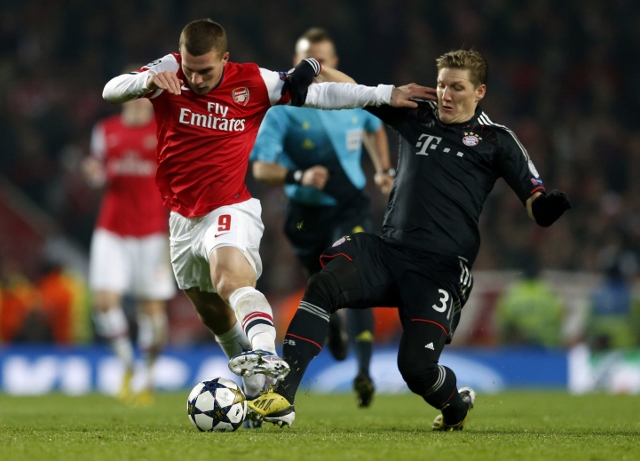 Lukas Podolski Arsenal Bastian Schweinsteiger Bayern Munich