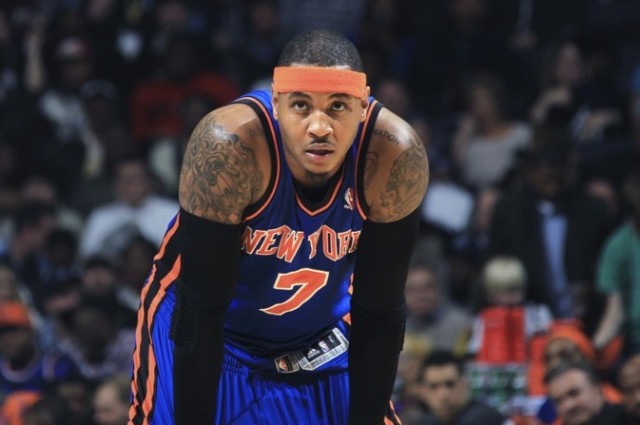 Carmelo Anthony led the team in scoring with 28 points