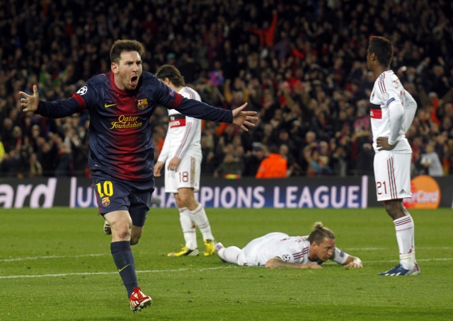 Lionel Messi Barcelona AC Milan