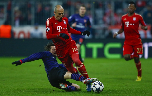 Tomas Rosicky Arsenal Arjen Robben Bayern Munich