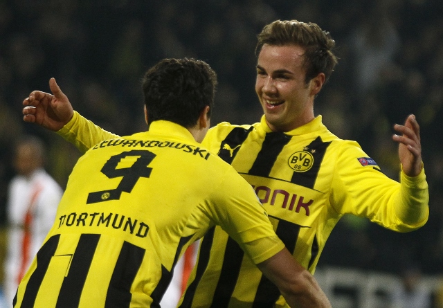 Borussia Dortmund Mario Gotze Robert Lewandowski